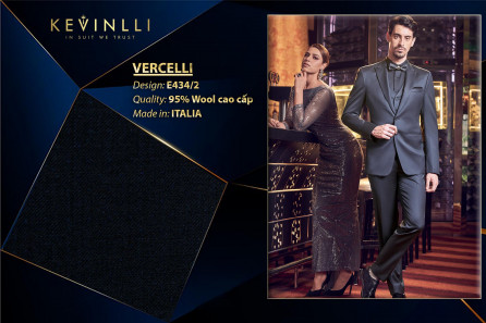 E434/4 Vercelli CVM - Vải Suit 95% Wool - Nâu Trơn